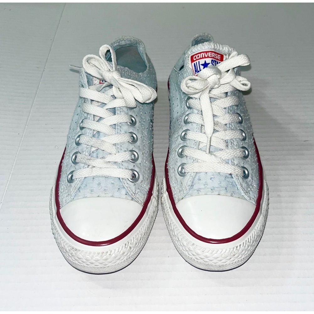 Converse Chuck Taylor All Star Low Sneakers Womens 7 Eyelet Light Blue